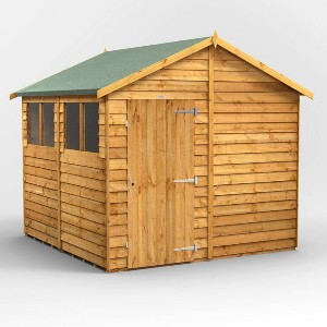 Power Overlap Apex Shed 8x8