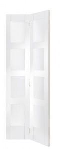 Internal White Primed Shaker Glazed Bi-Fold Door