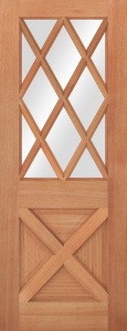 External Hardwood Antrim Dowel Door with Clear Glass