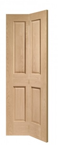 Internal Oak Victorian 4 Panel Bi-Fold Door