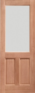External Hardwood 2XG Double Glazed Dowelled Door with Clear Glass