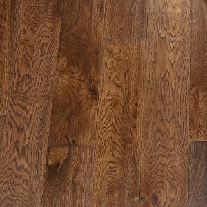 125mm Coffee Handscraped Oak Solid Wood Flooring