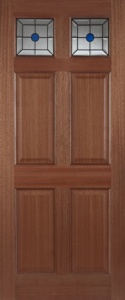 External Hardwood Colonial Top Light Lead Door