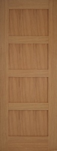 Internal Oak Contemporary 4 Panel Door