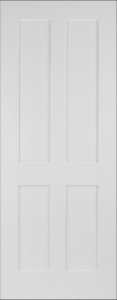 Internal Primed White Shaker 4 Panel Door