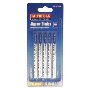 Faithfull Jigsaw Blades T144D Clean Cut for Wood and Laminated Chipboard