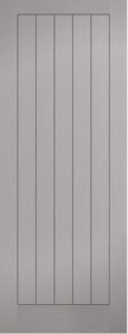 Internal Grey Moulded Textured Vertical 5 Panel Door