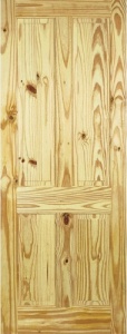 Internal Knotty Pine 4 Panel Door