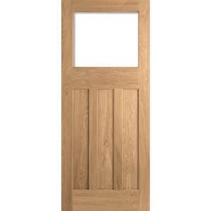 Internal Oak DX 30's Style Unglazed Door