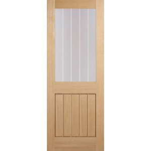 Internal Oak Mexicano Half Light Door
