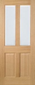 Internal Pre-Finished Oak Richmond Door with Clear Glass