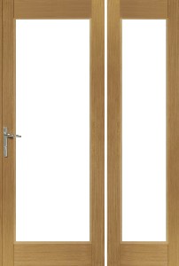 External Pre-Finished Oak La Porte Sidelight for French Doors