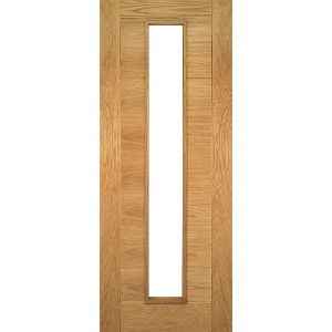 Internal Pre-Finished Oak Seville 1 Light Clear Glazed Door