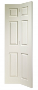 Internal Colonist 6 Panel Bi-fold White Moulded Door