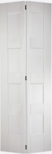 Internal Primed White Shaker 4 Panel Bi-Fold Solid Door