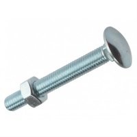M12x100Dome Cup Square Hexagon Bolt Bright Zinc Plated