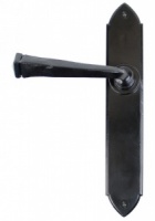 Gothic Lever Door Handle on Various Backplates