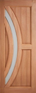 External Hardwood Harrow Frosted Glazed Door
