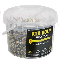 KTX Gold Self Cutting Screws Trade Tub