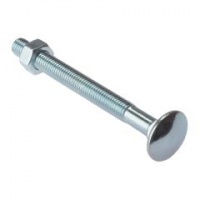 M12x130Dome Cup Square Hexagon Bolt Bright Zinc Plated