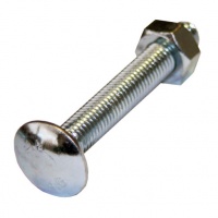 M12x75Dome Cup Square Hexagon Bolt Bright Zinc Plated