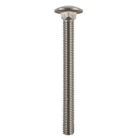 M6 x 65 Dome Cup Square Hexagon Bolt Bright Zinc Plated