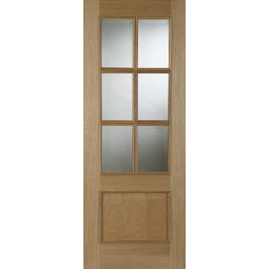 Internal Oak Iris with Clear Bevelled Glass Door