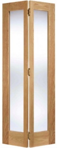 Internal Oak Pattern 10 Bi-Fold Glazed Door