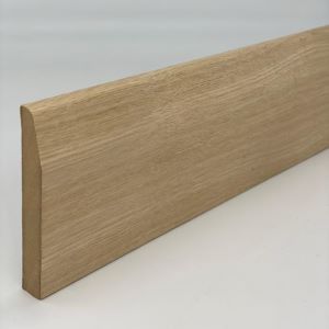 Oak Veneered Chamfered & Rounded MDF Skirting 2.2m x 144mm x 18mm