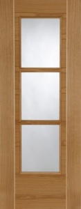 Internal Pre-Finished Oak Mirage Ash Inlay 3 Light Door