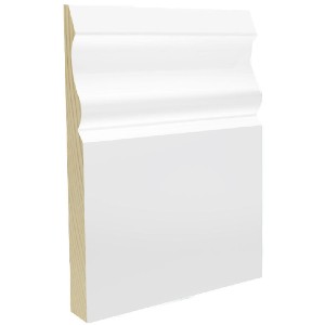 Pre-Finished White Ogee Skirting 15mm x 119mm x 4.2m Lengths