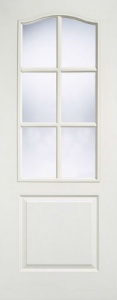 Internal White Moulded Classical Glazed Door