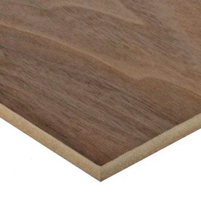 Crown Cut American Walnut Veneered MDF 1220mm x 1220mm (4' x 4')