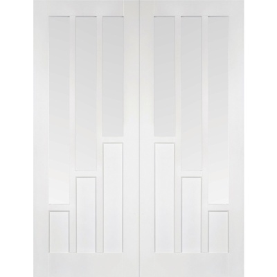 Internal Primed White Coventry Glazed Solid Door Pairs