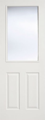 Internal White Moulded 2 Panel - 1 Light Glazed Door