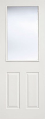 Internal Composite White 2 Panel 1 Light Glazed Door Atlantic